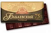 шоколад Бабаевский Элитный с какао 75% 0,100*17=1,7кг   (4 бл.)   ШОУ-БОКС***