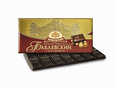 шоколад Бабаевский тёмный с фундуком 0,100*16=1,6кг    (4 бл.)    ШОУ-БОКС