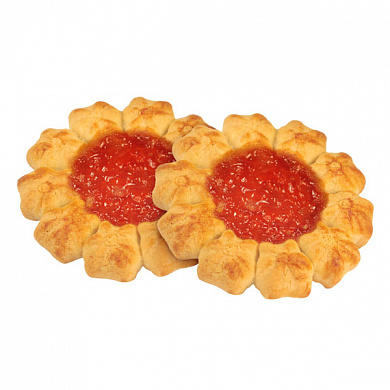 печенье КР арабеска с клубничным конфитюром 3кг ****   С20